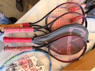 Used tennis rackets