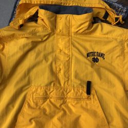 Gear For Sports Notre Dame Yellow Windbreaker Jacket With Hood   