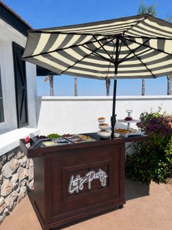 Large Coffee/ Bar/ Charcuterie Catering Party Cart