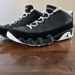 NIKE Air Jordan 9 Low G NRG P24 Barons Golf Shoes Mens Size 12 Black White Clean