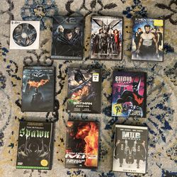 10 DVDs: X-Men, Batman, Spawn, MI2, MIB2