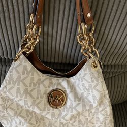 Brand New Michael Kors Handbag With Gold Chain Handles