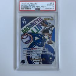 One Piece Dodgers Luffy PSA 10