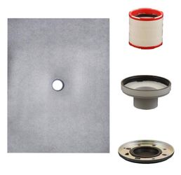 Everbilt Watershield Shower System 36 in. × 48 in. Waterproof Center Drain Shower Tray With Drain Assembly Store SKU# 1006-605-408