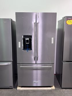 KitchenAid 23.8 cu. ft. French Door Refrigerator in PrintShield Stainless Steel, Counter Depth