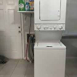 Electric stackable washer and dryer