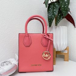 Michael Kors Mercer Extra-Small Pebbled Leather Crossbody Bag