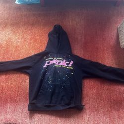 Spider Hoodie Black And Pink “L”