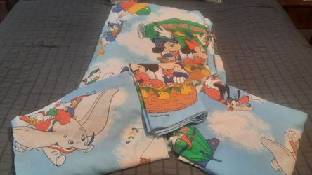 Vintage Mickey Mouse Twin Bedding - Complete Set