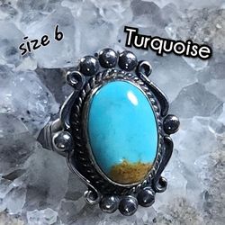 Turquoise Ring 'Old Pawn' Navajo 