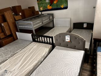Twin Beds With Mattress $349 Special!