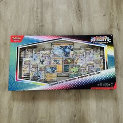 NEW Prismatic Evolutions Premium Collection Tyranitar Lucario UPC Pokemon Center ETB