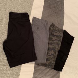 Men’s Size 30 Shorts-used- 4 Pairs