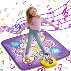 Beefunni Dance Mat Toy, Musical Educational Dance Pad Gifts for Kids Girls Boys 3 4 5+ Years Old