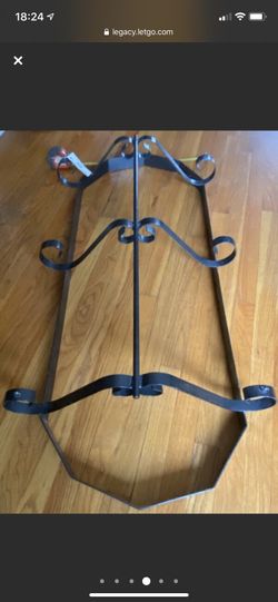 Kitchen Hanging Pot Rack - black wrought iron octagonal