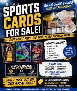 Sports Cards Collection for Sale | 3 Shoeboxes Full | Tons of Potential!