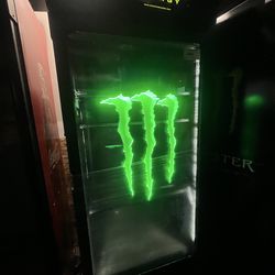 Monster Fridge “ M” Logo lights up