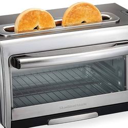 BRAND NEW IN BOX Hamilton Beach 2-in-1 Countertop Toaster Oven and Long Slot 2 Slice Toaster, 60 Minute Timer and Automatic Shut Off, 