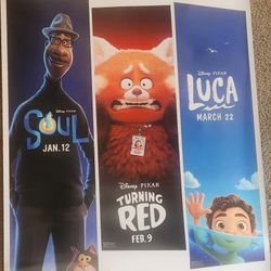 Disney Luca Turning Red Soul Movie Poster