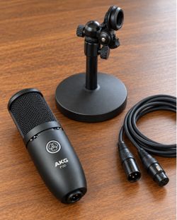 AKG P120 Studio Microphone + Stand + XLR Cable