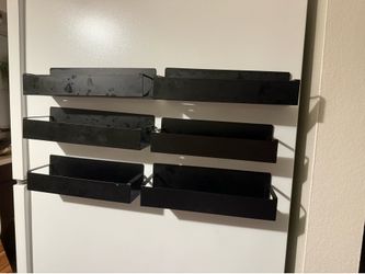 Set of 6 heavy-duty magnetic refrigerator shelves/organizers