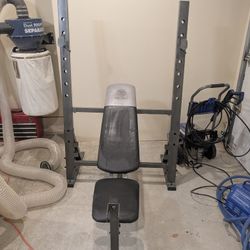 Olympic Weight Rack And Adjustable Bench