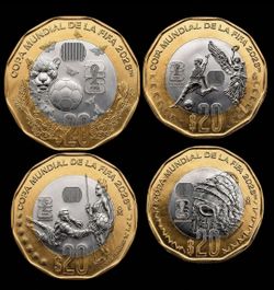 Full Set Mexico $20 Pesos (4 Coin Set)