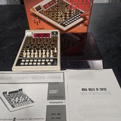 Electronic Chess Vintage Tandy Radio Shack Lcd Computerized Computer Complete!