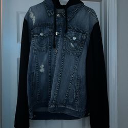 True Religion Long Sleeve Denim Hoodie OBO