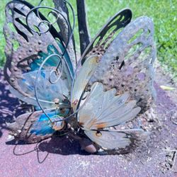 Wrought Iron Butterfly Garden Decoration