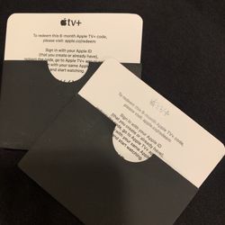 Apple TV 6 Months Free Cards