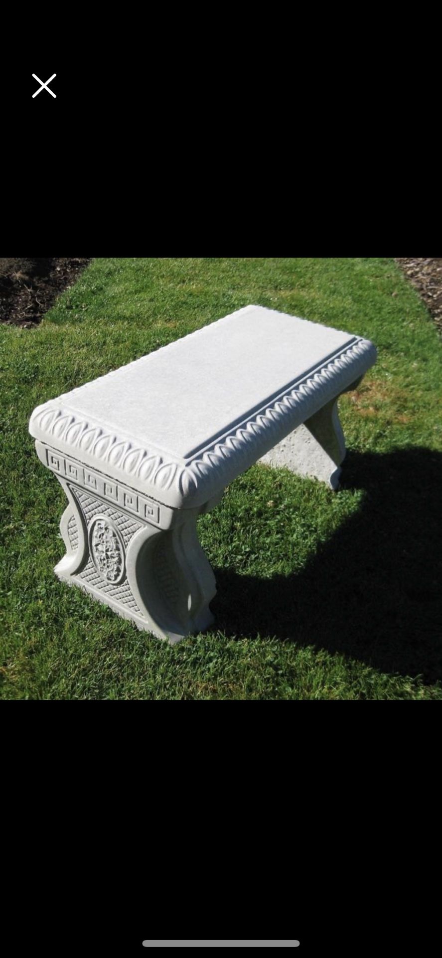 Decorative Concrete Bench - Statuary
