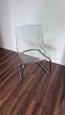 Clear plastic chair