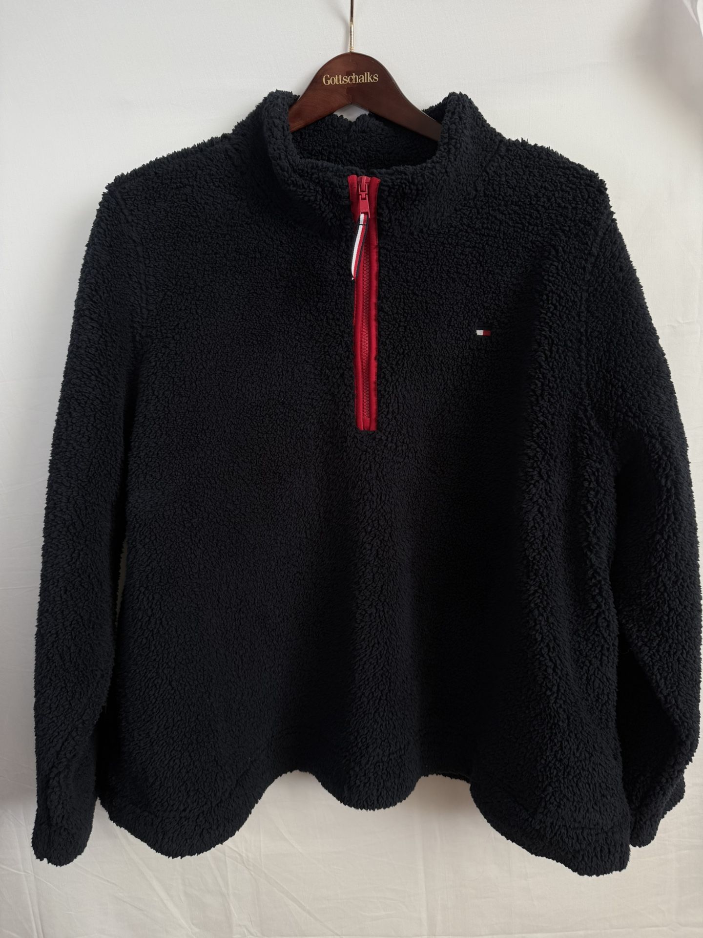 Tommy Hilfiger Black Sherpa Fleece Pullover – Size 3X