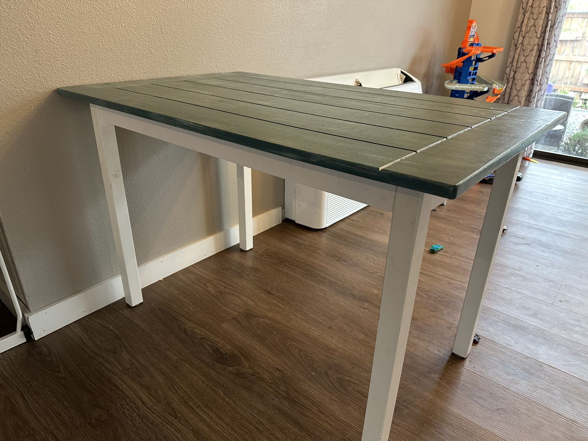 Hand painted Shabby Chic Teal Table