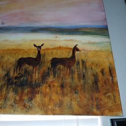 Original Serengeti Antelope Oil Painting 
