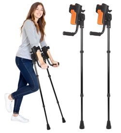 3- Angle Adjustable Forearm Crutches For Adults. 