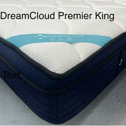 King Mattress - Dreamcloud Premier Hybrid (light blue)