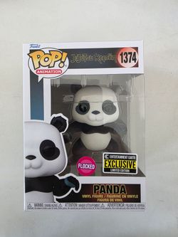 Flocked Panda Jujutsu Kaisen EE Exclusive Funko Pop