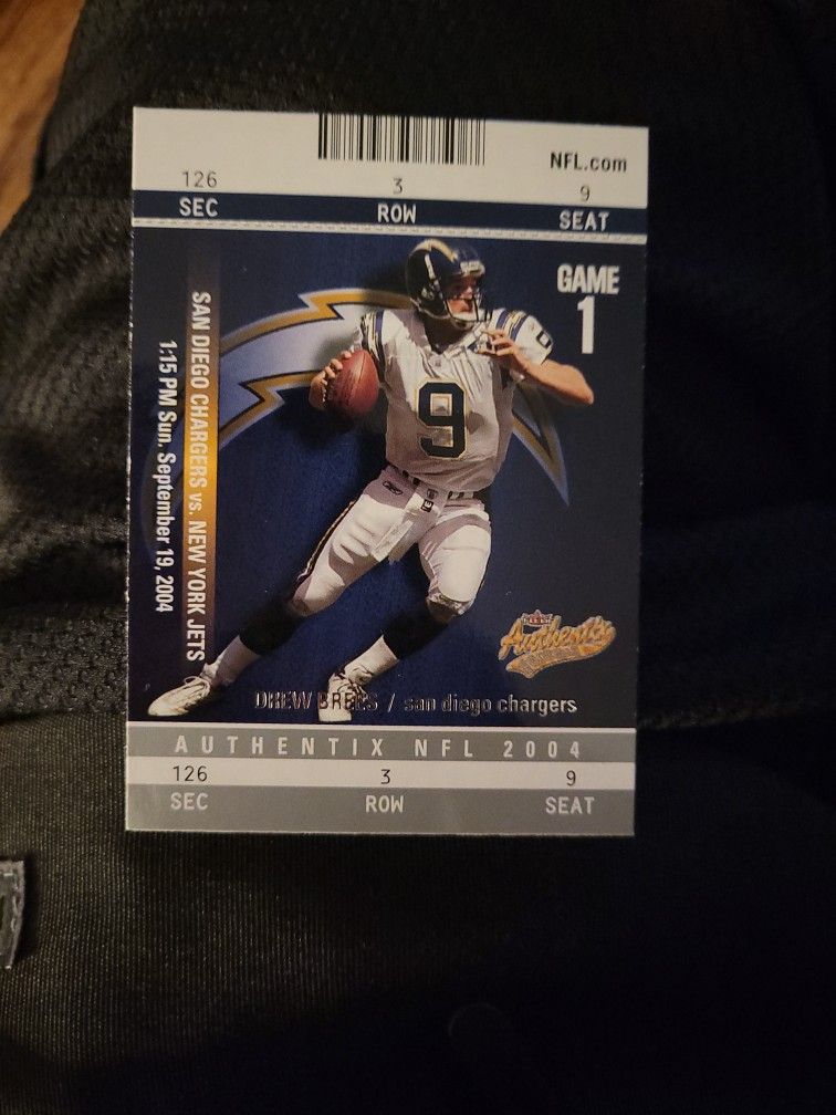 Authentic 2004 NFL DREW BREES SAN DIEGO CHARGERS