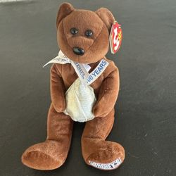 TY Beanie Baby 100 Years Hershey Bear Named Coca Bean 