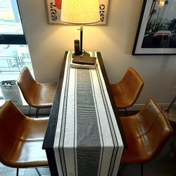 West Elm - Leather Stool Chairs