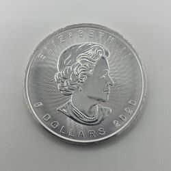 BU 2021 Oz Silver Canadian Maple Leaf .9999