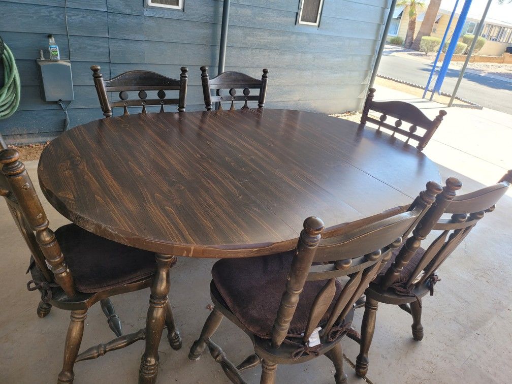 Antique Wood Dinning Table