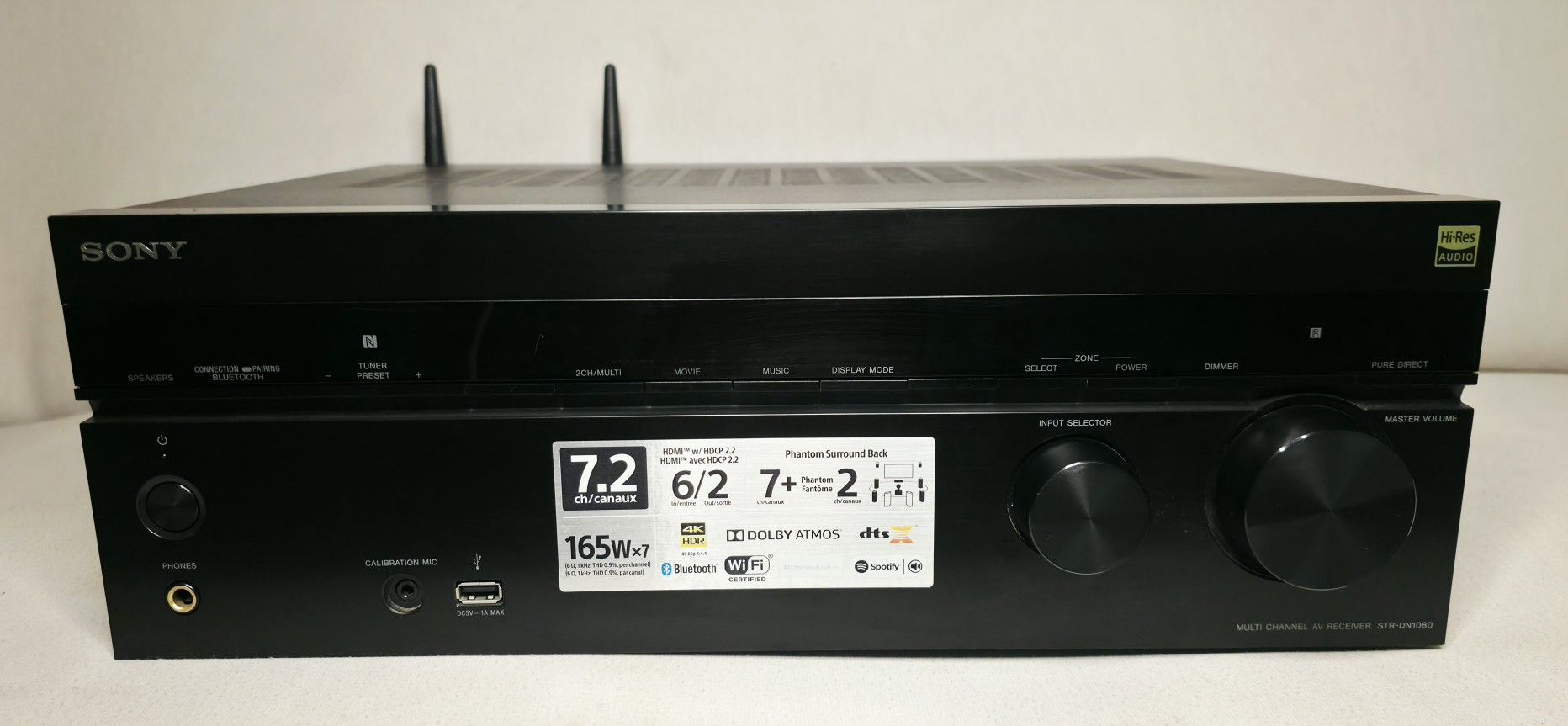 Sony STR-DN1080 7.2-Channel Home Theater 4k HDR Dolby Atmos AV Receiver - Tested