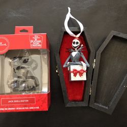 Jack Skellington Ornament With Black Coffin