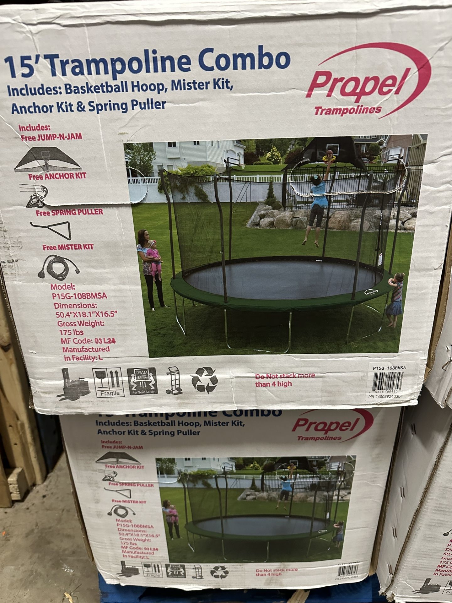 15 foot trampoline Combo Kit
