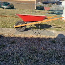 Metal wheel barrow