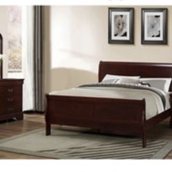 Modern Cherry Queen Size  Complete Bedroom Set. Mattress sold separately 