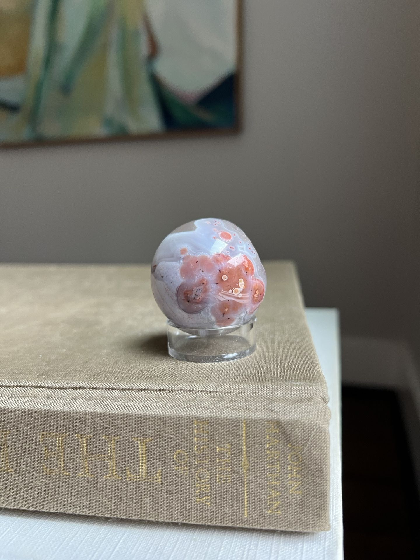 Small Cotton Candy Agate Druzy Sphere ( firm on price )